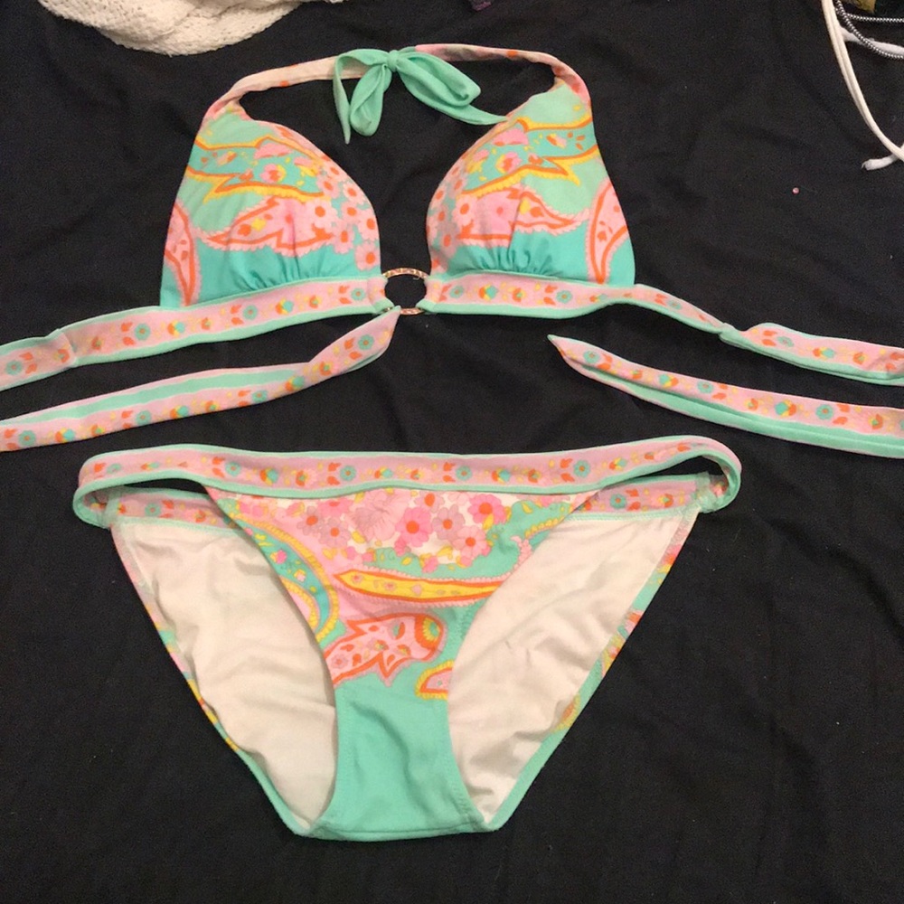Vibrant floral Victoria’s Secret bathing suit